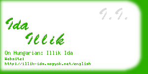 ida illik business card